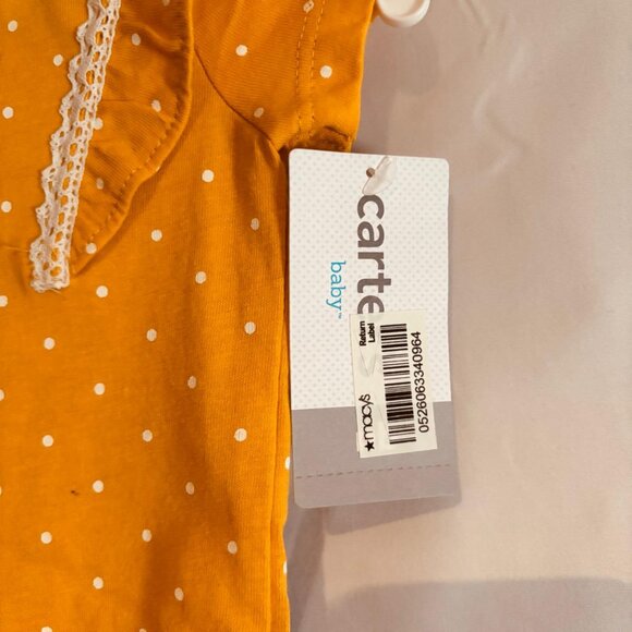 Carter’s Baby Girl Floral Polka Dot Ruffle Bodysuit & Leggings Set - Picture 3 of 6